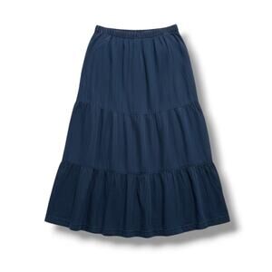 Old Navy Women's Petite Chambray Tiered Midi Skirt – Size Large
